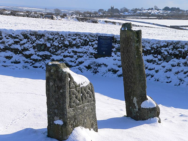 King Doniert's Stone in the Snow