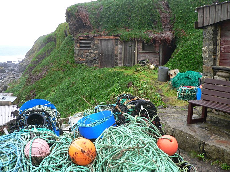 Cape Cornwall Priest's Cove Nets and Huts
