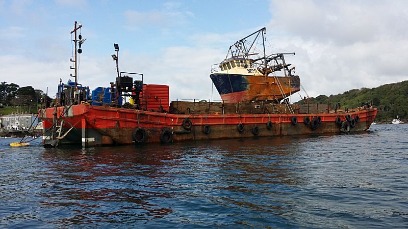 Fowey Shipping Salvage of Fishing Boat