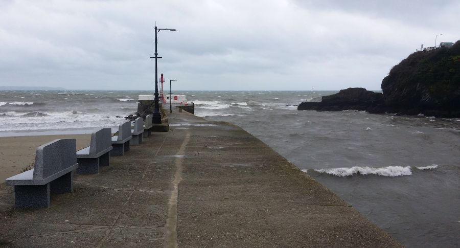 Looe Harbour Entrance on a Rough Day