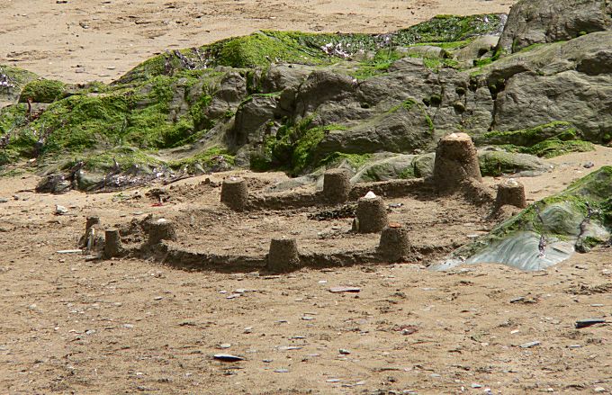 Polperro Harbour Sand Castle