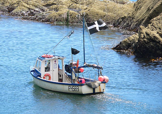 Polperro Harbour Fishing Boat