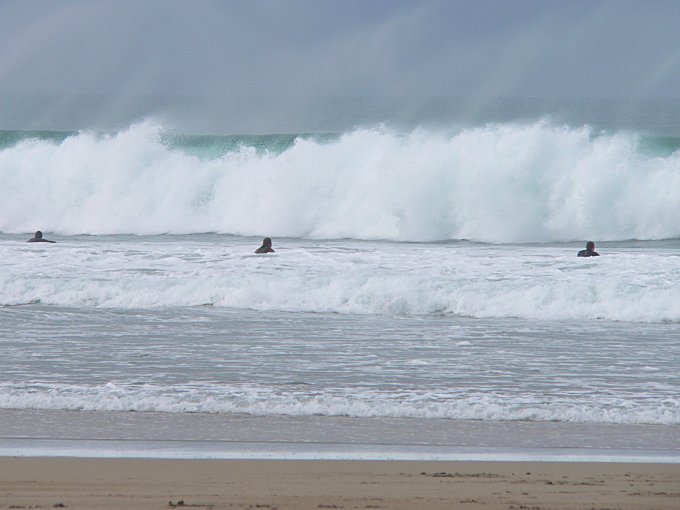 Surfing at Porthtowan