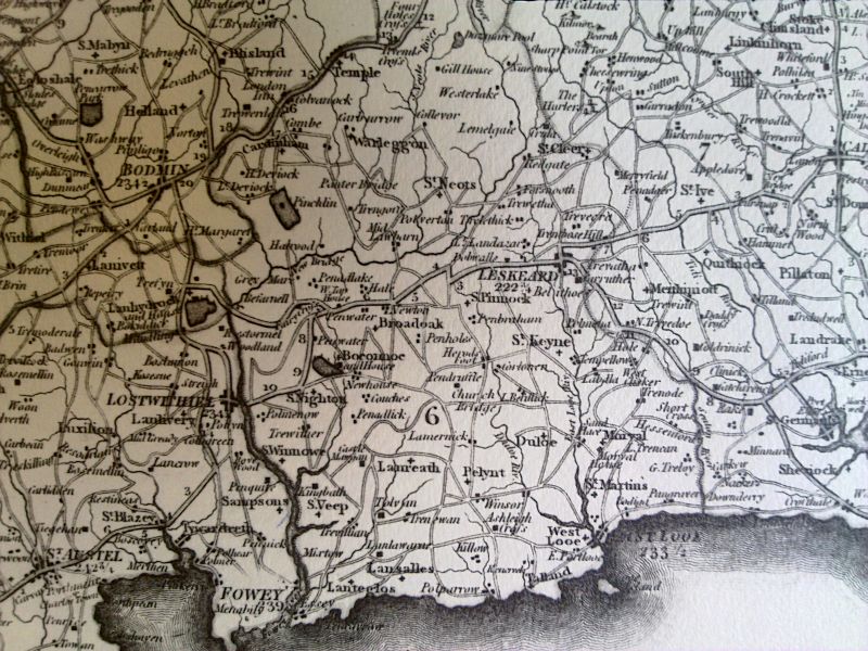 Charles Smith Map of Cornwall