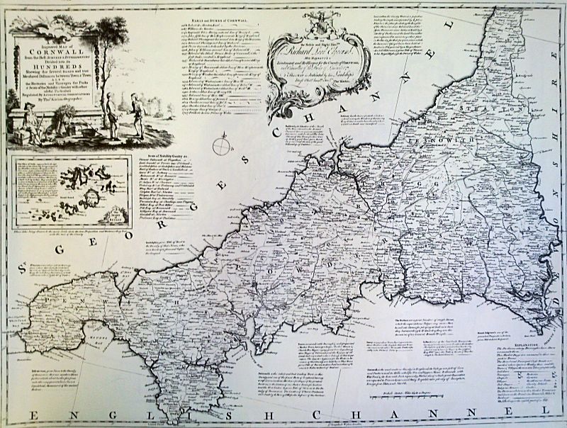 Thomas Kitchin Map of Cornwall
